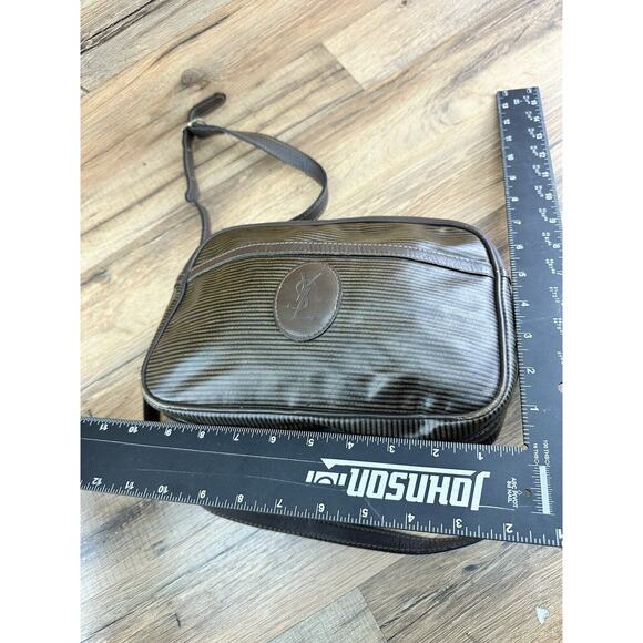 Yves Saint Laurent YSL Shoulder Bag Purse Triangle Logo Vintage - Picture 12 of 13